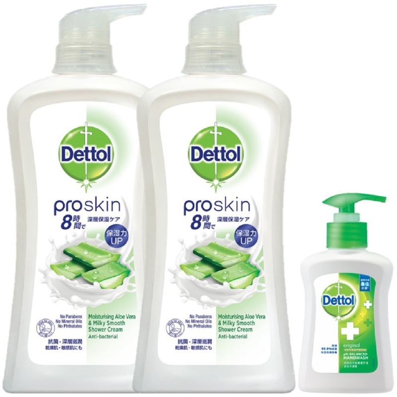 Dettol Proskin Shower Foam (Aloe&Milk) 950 x 2 Bottles