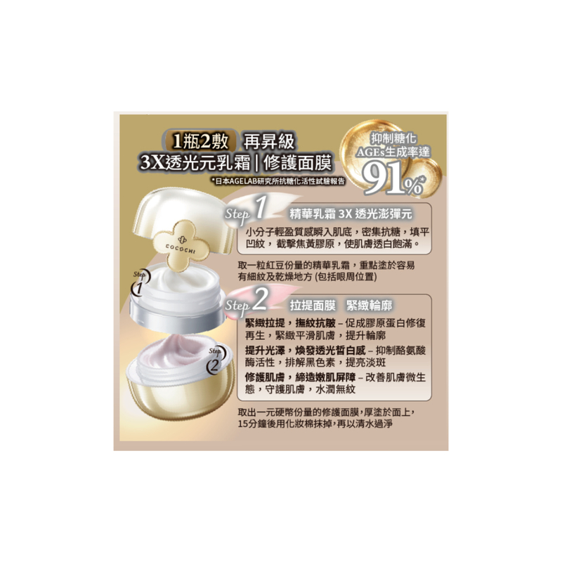 Cocochi Cosme Ag Ultimate Facial Cream Mask (Cream 20g + Mask 90g)