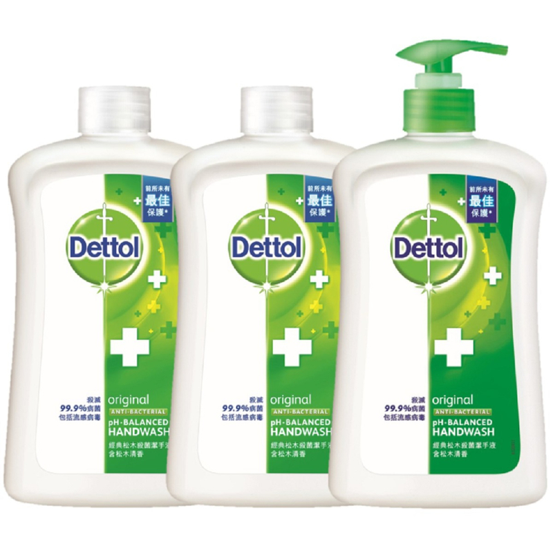 Dettol Anti-Bacterial Hand Wash(Pine) Pack 500g x 3pcs