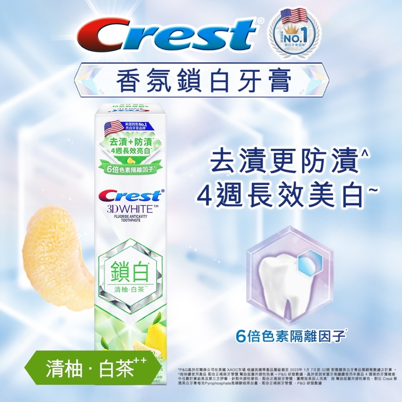 Crest佳齒香氛鎖白牙膏(清柚白茶) 120克