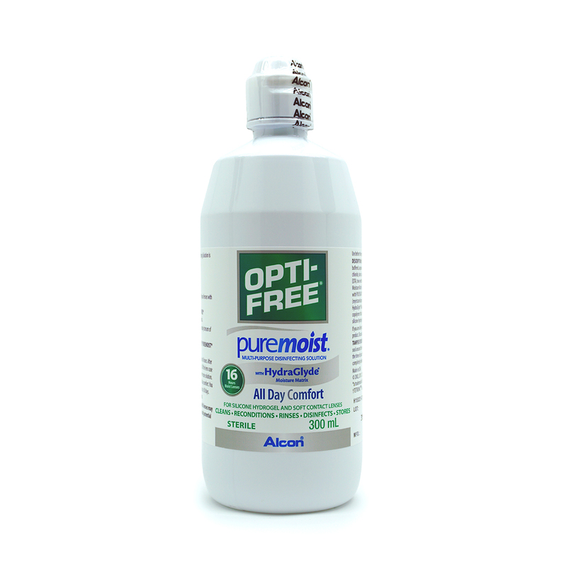 Alcon Opti-Free PureMoist Multi-Purpose Disinfecting Solution 300ml x 2 bottles + Tester 60ml