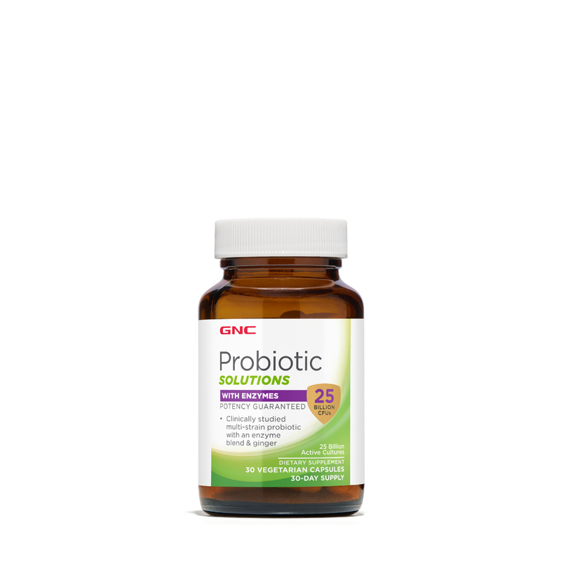 GNC Probiotic Solutions with Enzymes 25B 30pcs