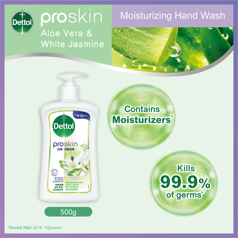 Dettol Proskin Hand Wash (Aloe Vera & White Jasmine) 500g
