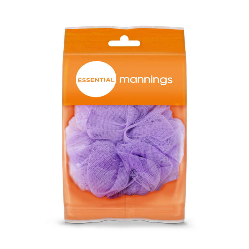 Essential Mannings Bath Mesh Sponge(Random Colour) 1pc