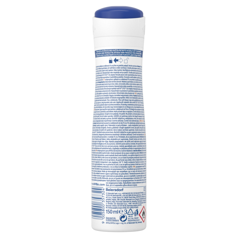 Nivea Derma Dry Control Maximum Anti-Perspirant 96H Spray 150ml