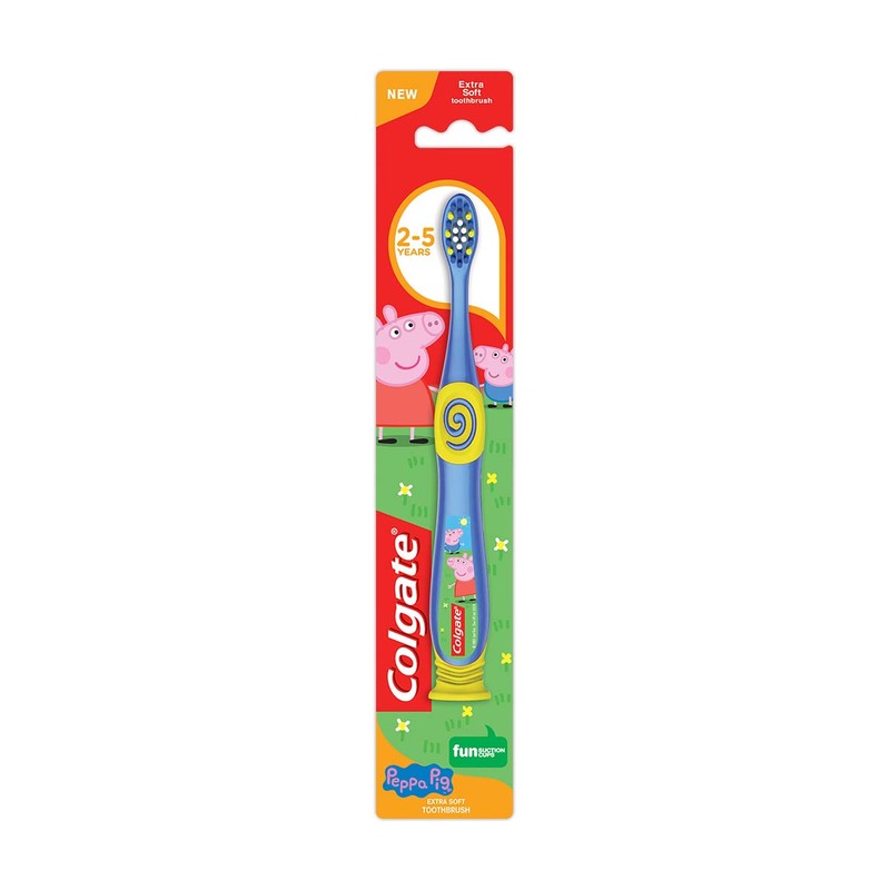 Colgate Peppa Pig Toothbrush for 2-5 Year-old Kids (Random Color) 1pcs