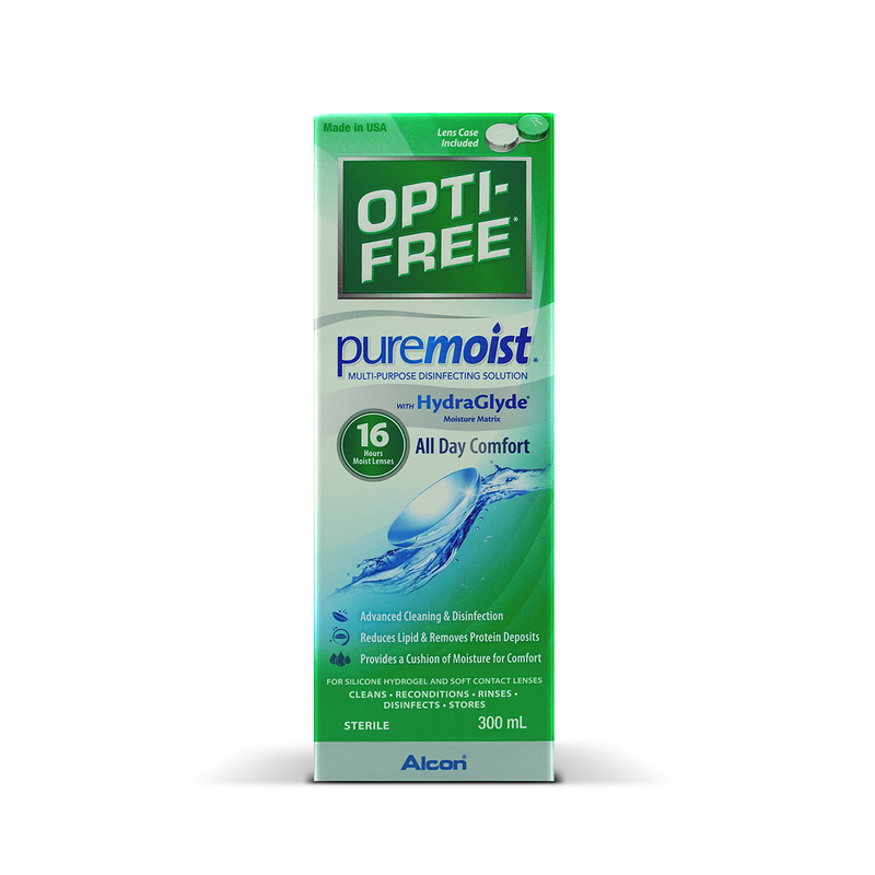 Alcon Opti-Free PureMoist Multi-Purpose Disinfecting Solution 300ml x 2 bottles + Tester 60ml