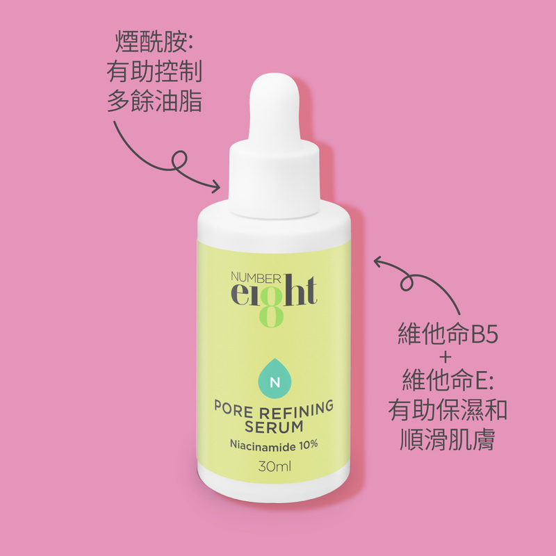 NUMBER eI8ht Pore Refining Serum - Niacinamide 10% 30ml