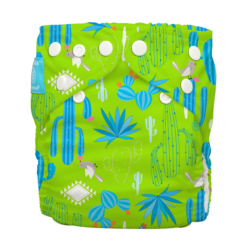 Charlie Banana Diaper One Size Hybrid AIO - Cactus Verde 1pcs + 2 Inserts