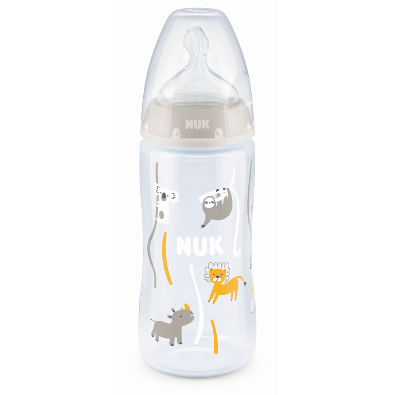 NUK PCH PP 300ml Bottle with Silicon Teat (6-18 Months) (Random Color) 1 Set