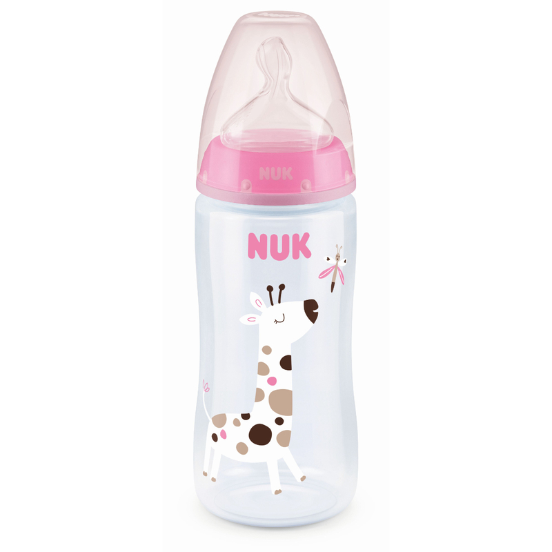 NUK PCH PP 300ml Bottle with Silicon Teat (6-18 Months) (Random Color) 1 Set