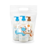 Mannings Moisturising Shower Cream Pack (Cow Milk 1000ml x 2pcs + Almond Milk 1000ml)