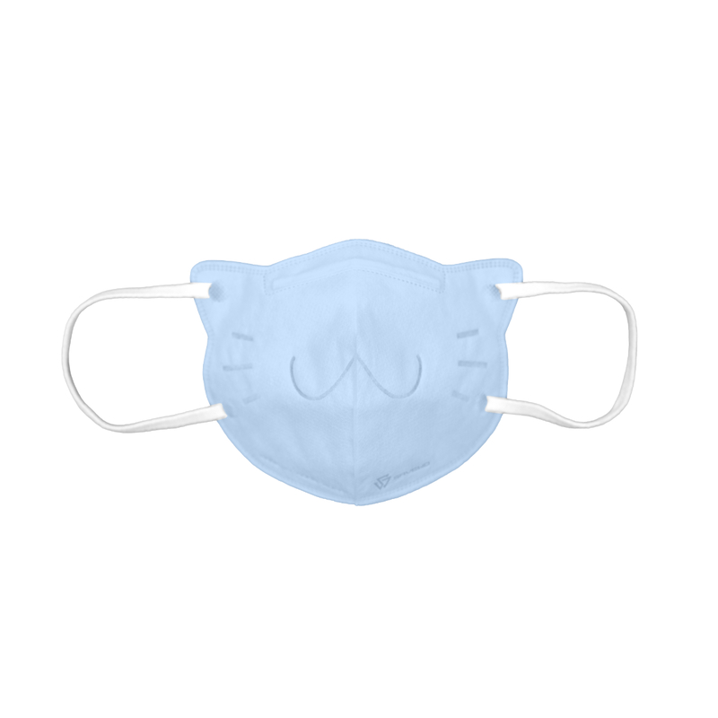 SAVEWO救世立體喵兒童口罩(獨立包裝)(2-6歲小童適用) - 藍色 30片