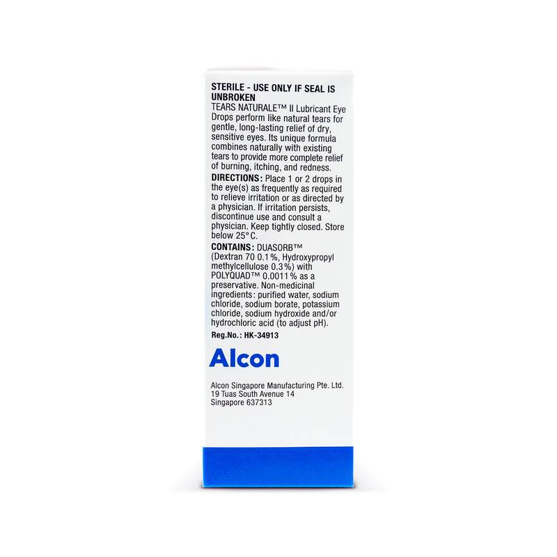 Alcon Tears Naturale II Lubricating Eye Drops 5ml