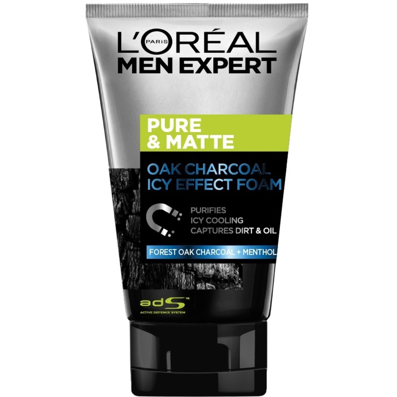 L'Oreal Paris Men Expert Pure & Matte Icy Charcoal Black Foam 100ml