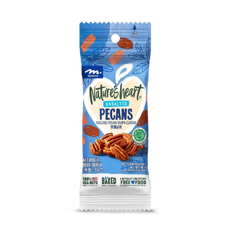 Meadows Nature's Heart Unsalted Pecans 35g (Random Distribution)