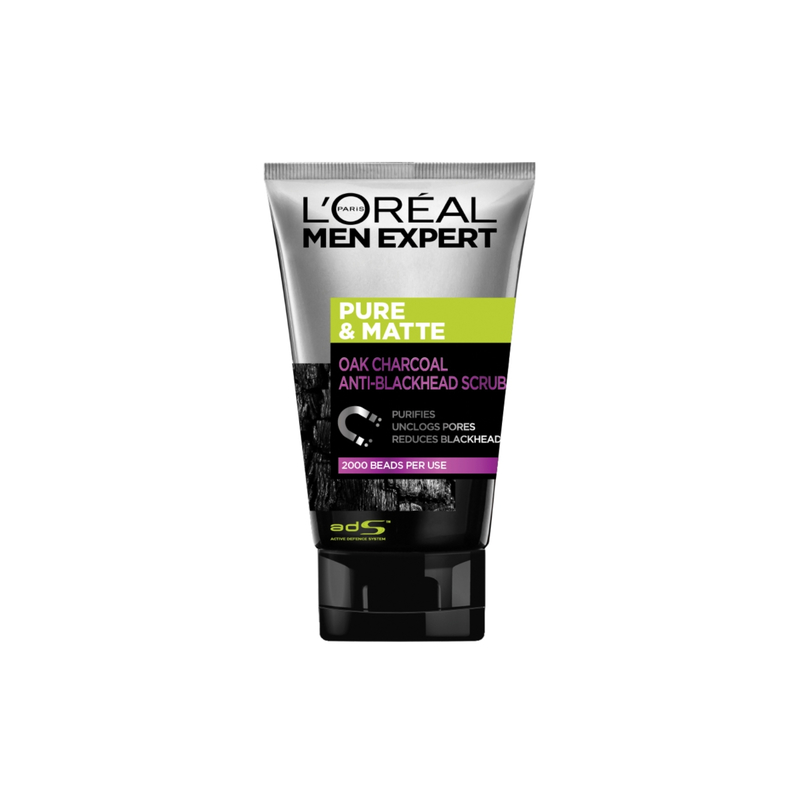 L'Oreal Paris Men Expert Pure & Matte Charcoal Black Scrub 100ml