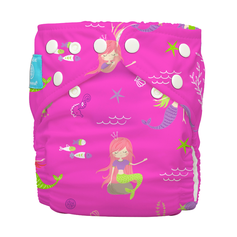 Charlie Banana Diaper One Size Hybrid AIO - Mermaid Zoe 1pcs + 2 Inserts