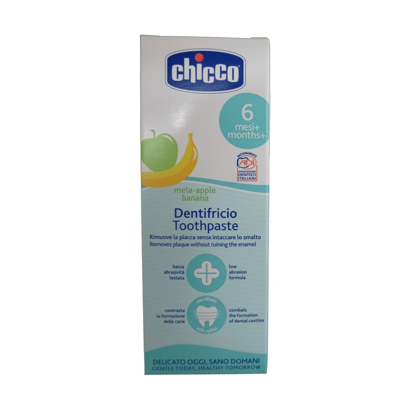 Chicco蘋果果香蕉味牙膏(6個月+) 50毫升